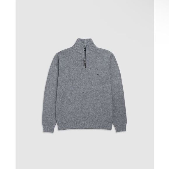 Rodd & Gunn Merrick Bay 1/4 Zip Cotton Sweater in Indigo Size XL - Picture 4 of 12